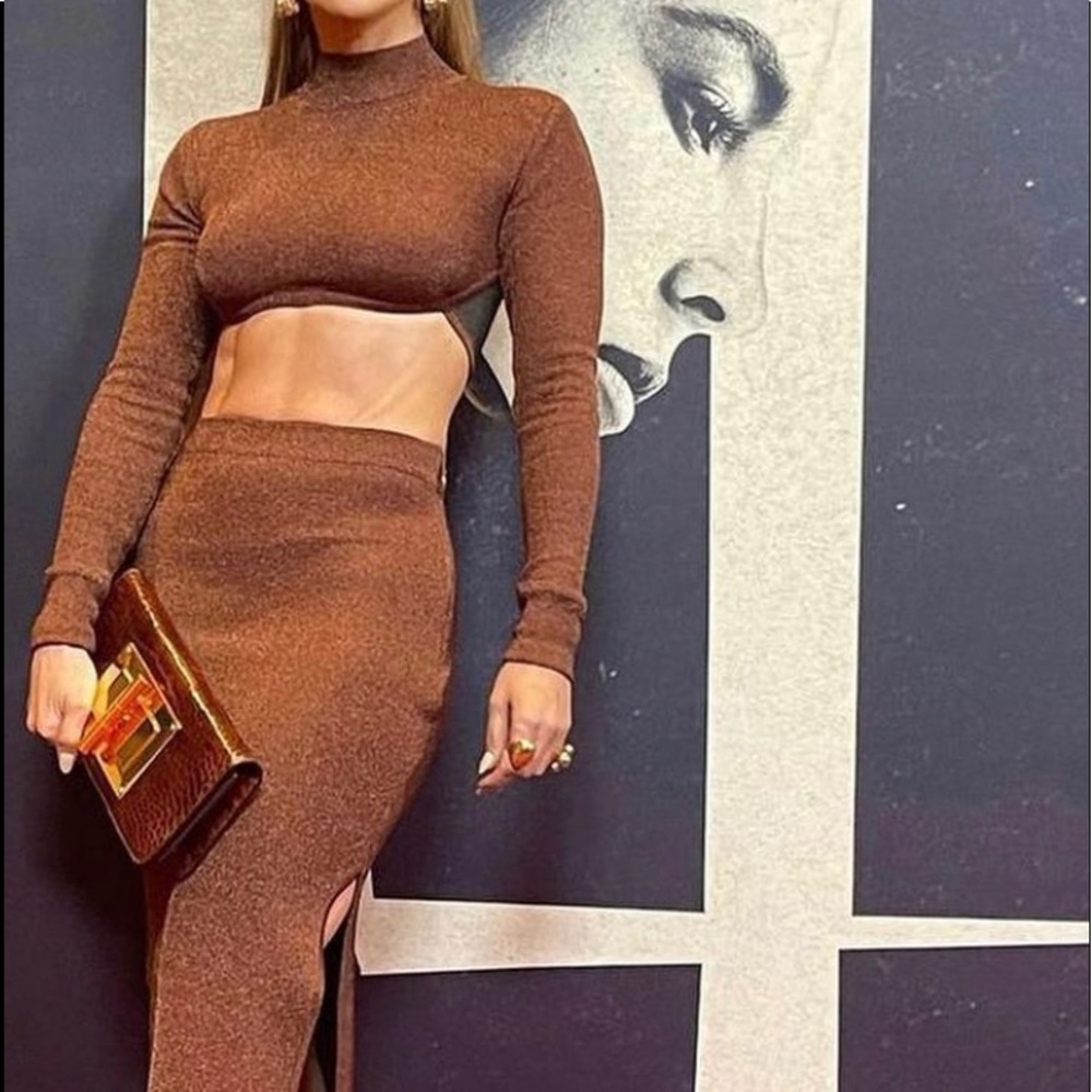 Shimmer Copper Mini Dress